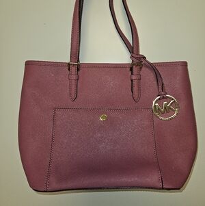 Michael Kors Saffiano Leather Tote Bag – Pink